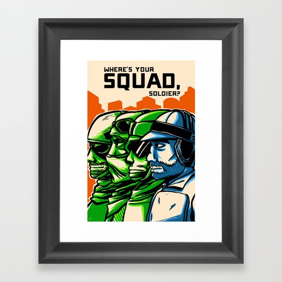 Where's Your Squad? Framed Art Print