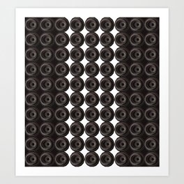 Buttons Art Print | White, Photo, Circles, Brown, Digital, Buttons, Hiddencenter, Pansy, Pattern 