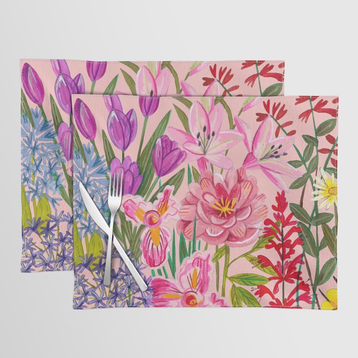 Boho wild flowers bouquet Placemat