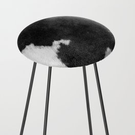 Black and White Cow Skin Print Counter Stool