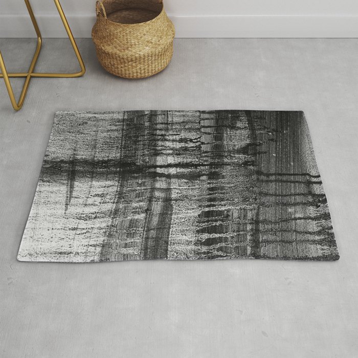 Grayscale Stains Rug