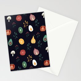 Vegetables pattern Stationery Cards