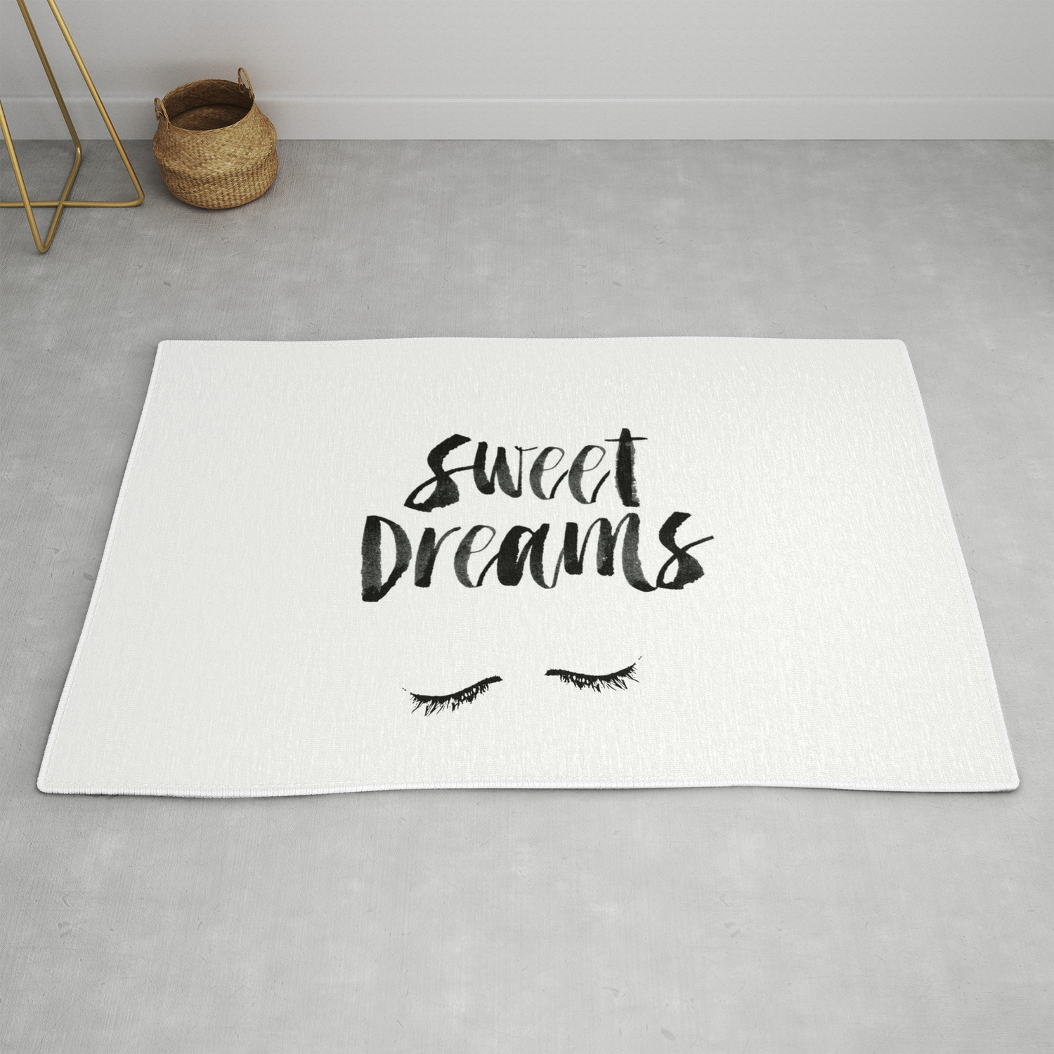 Sweet Dreams Black And White Contemporary Minimalist Typography