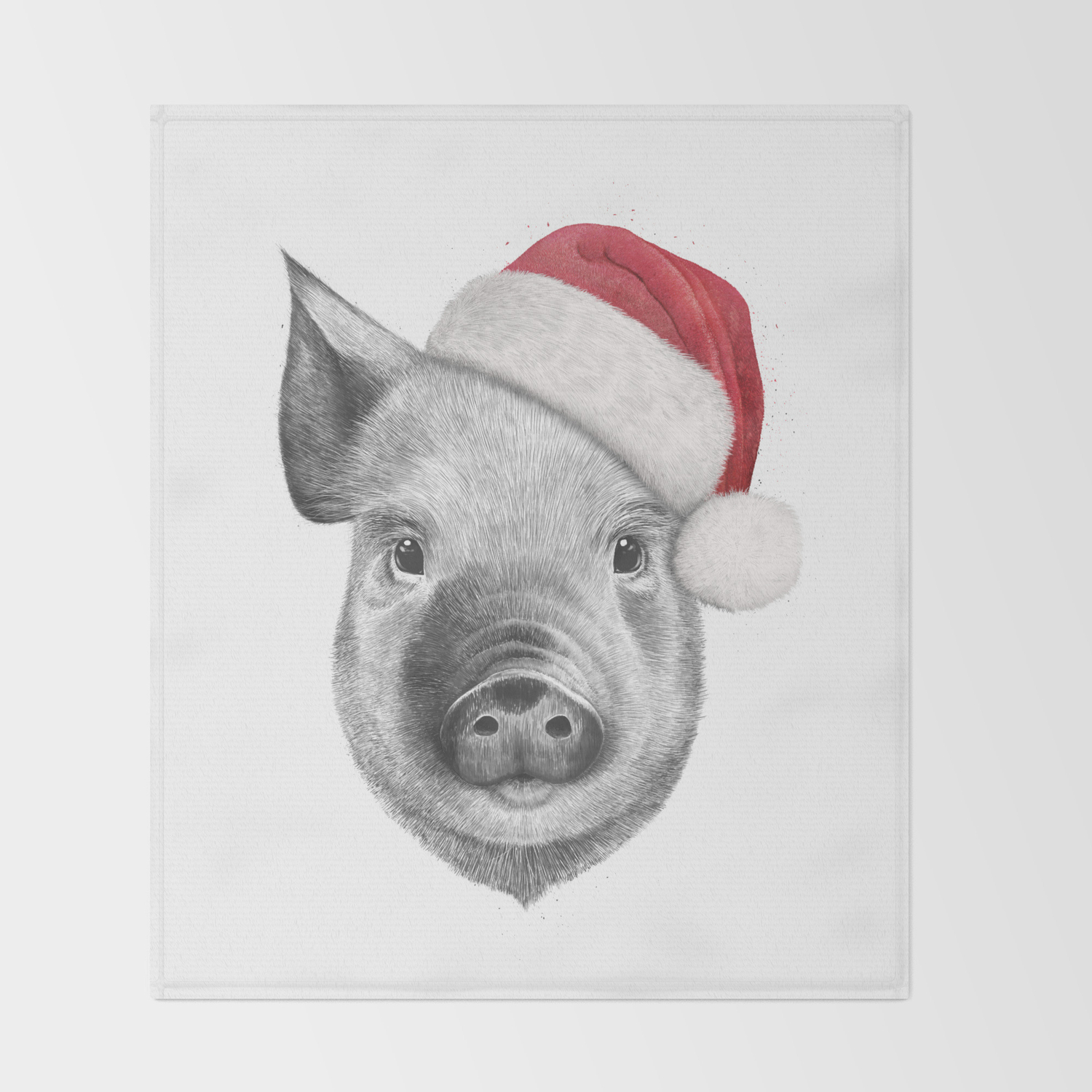 Christmas Pig Throw Blanket By Zhivechkova Art Society6