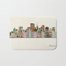 richmond virginia skyline Bath Mat | Cityscapes, Pop Art, Graphicdesign, Richmond, Virginia, Cityskylineart, Colorful, Illustration, Curated 