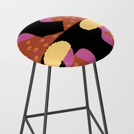 Woman At The Meadow Vintage Dark Style Pattern 26 Bar Stool