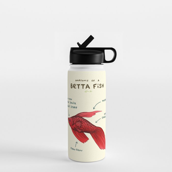 Anatomy of a Betta Fish Water Bottle by Sophie Corrigan Society6
