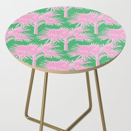 70’s Retro Palm Springs Pink on Kelly Green Side Table