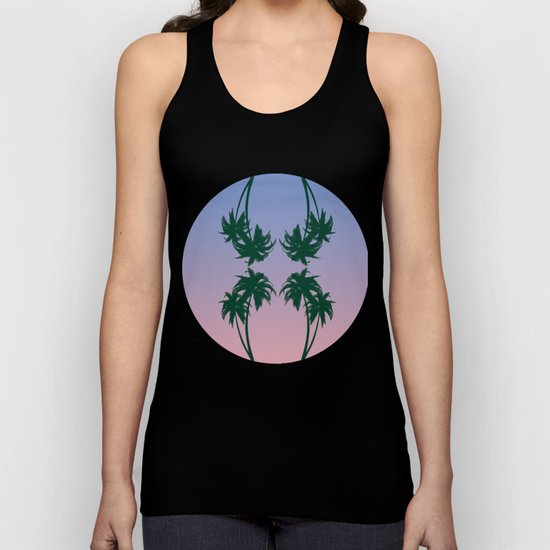 double palm tree Unisex Tank Top