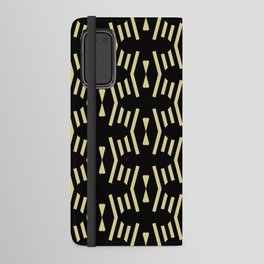 Black and Yellow Vertical Stripe Chevron Pattern - Diamond Vogel 2022 Popular Color Fire Dance 0799 Android Wallet Case