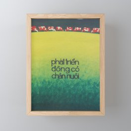 Vietnamese Poster: Broadening Meadows Phát triển đồng cỏ chăn nuôi Framed Mini Art Print