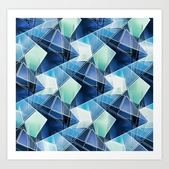 Iced Geometric Art Print