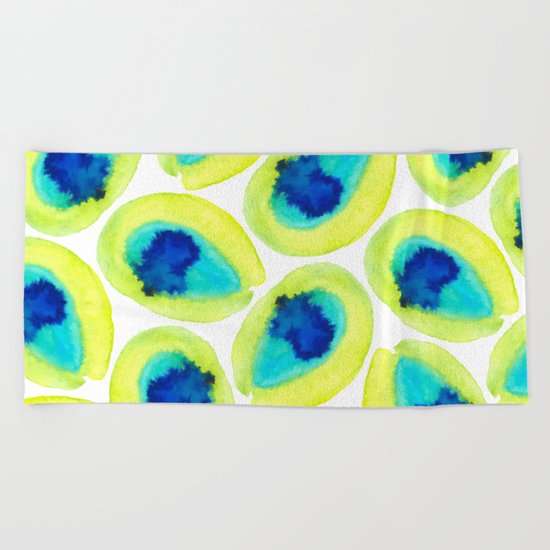 Electric Avocados Beach Towel