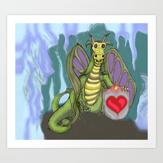 Lovelorn Dragon Art Print