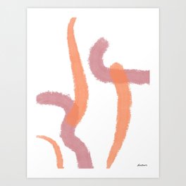 Untitled- Pink and Orange Art Print