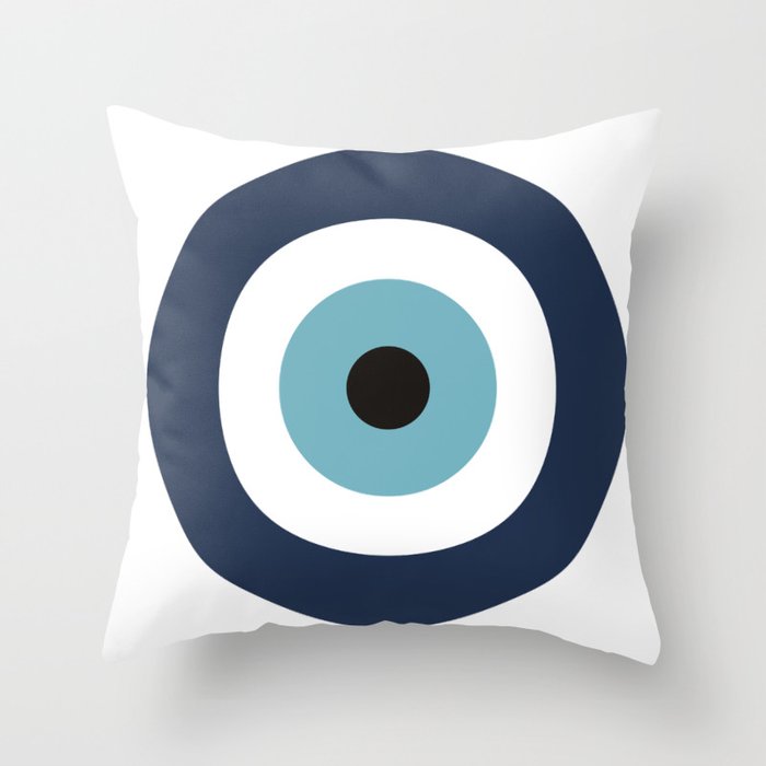 Evil Eye blue protection / Mataki Throw Pillow