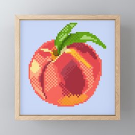 Peachy Pixels Framed Mini Art Print