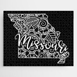 Missouri State Mandala USA America Pretty Floral Jigsaw Puzzle