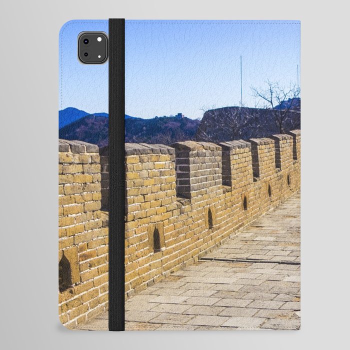 China Photography - Great Wall Of China Under The Cold Blue Sky iPad Folio Case