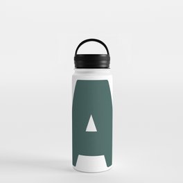 A (Dark Green & White Letter) Water Bottle