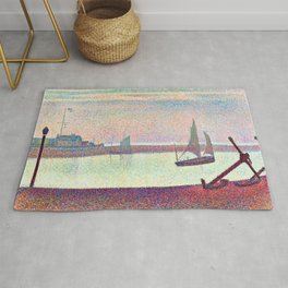 Georges Seurat The Channel at Gravelines, Evening Area & Throw Rug
