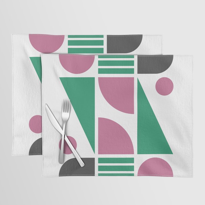 Classic geometric modern composition 8 Placemat