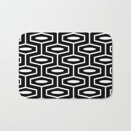 Mid Century Populuxe Decoration 122 Black and White Bath Mat