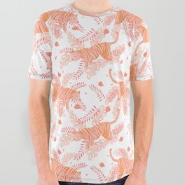 Orange and pink tiger All Over Graphic Tee