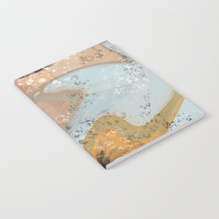 Salty Abstract in Blue and Peach Notebook