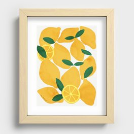 lemon mediterranean still life Recessed Framed Print