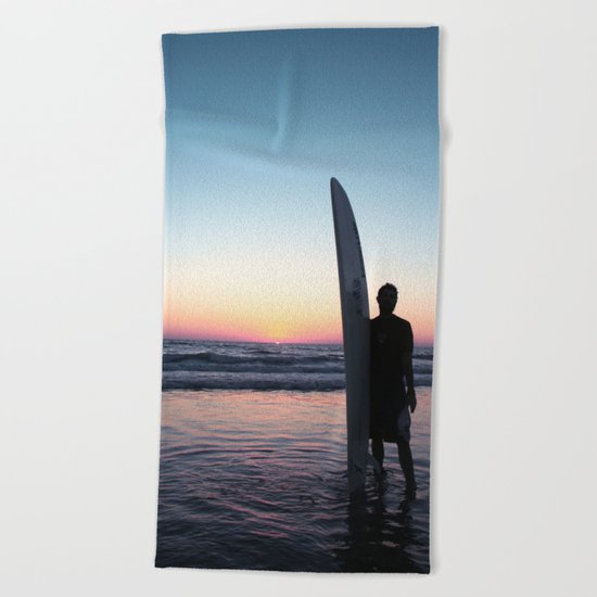 Summer Surfer Beach Towel