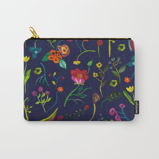 Floral love I pattern Carry-All Pouch