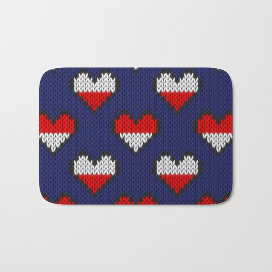 Heart half full half empty Bath Mat
