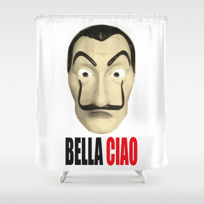 Papel Bella Ciao Shower Curtain, One Bella Casa Shower Curtain