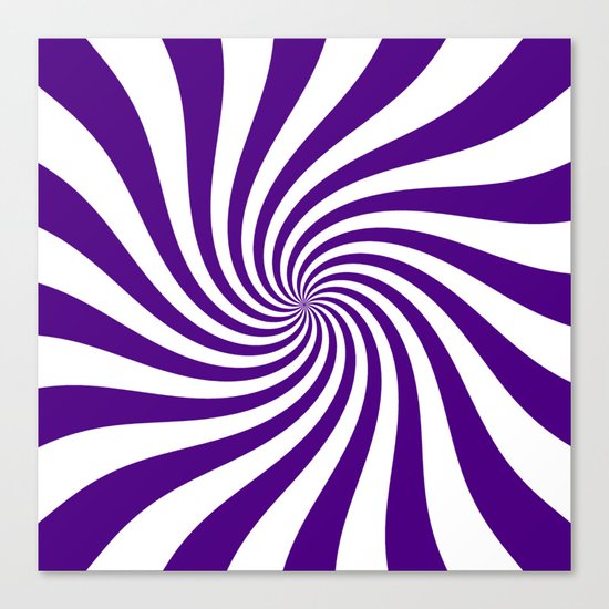 Swirl (Indigo/White) Canvas Print