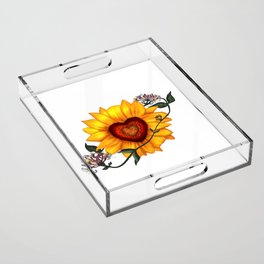Sunflower Love Acrylic Tray
