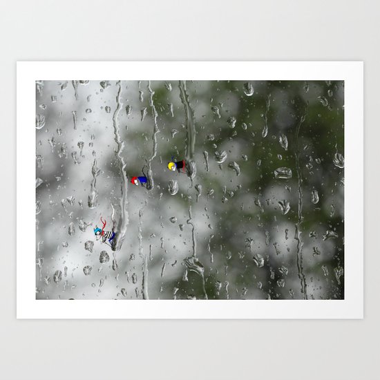 Rain racers Art Print