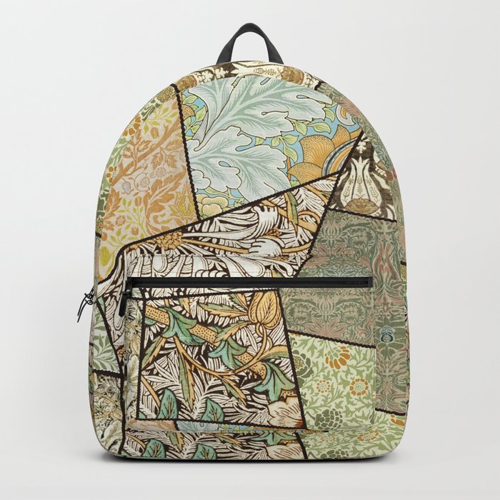 Pastel Earth Tones Patchwork Backpack