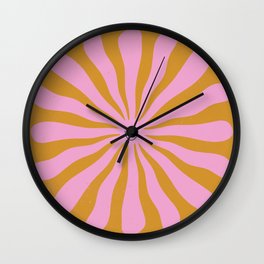 Cute Retro Sun Face  Wall Clock