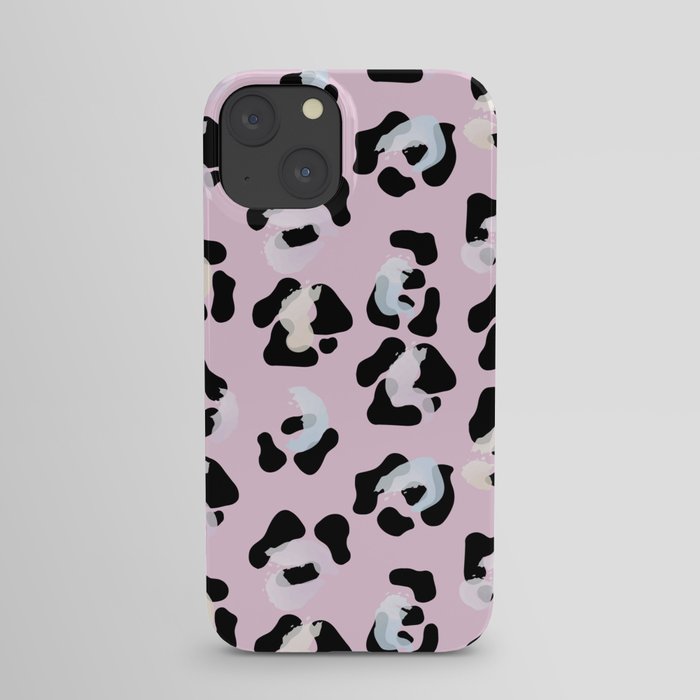 pink animal print iPhone Case