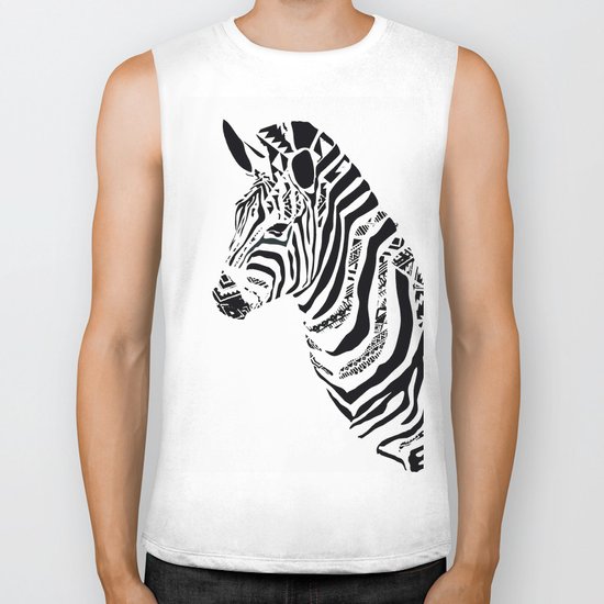ZEBRA MOSAIC Biker Tank