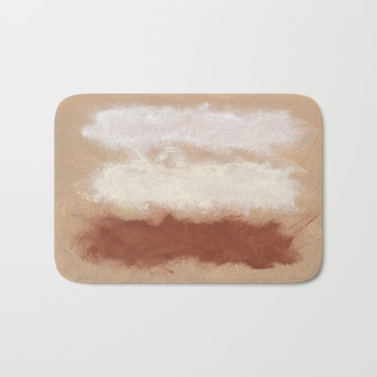 Rothko Inspired Spiced Berry Canyon Dusk 001 Mixed Stripe Modern Art Comforter Pillow #society6 Bath Mat