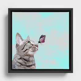 Gouda & the Butterfly Framed Canvas