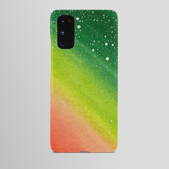 Aurora Borealis Green Red Twinkle Sky Android Case