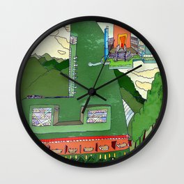 Futuristic Airport Wall Clock