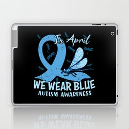In April We Wear Blue Autism Awareness Laptop Skin