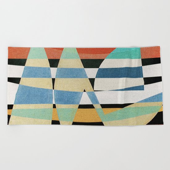 Sailing on a Raging Sea Beach Towel