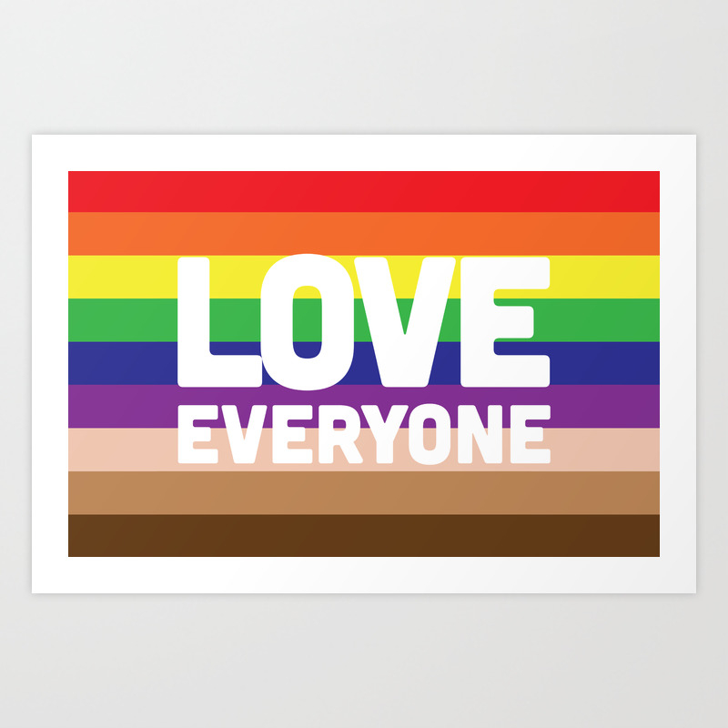Love Everyone Flag Art Print By Betsy Grimm Society6