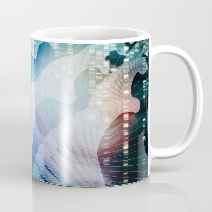 DNA Molecule Helix Science Abstract Background Art Coffee Mug