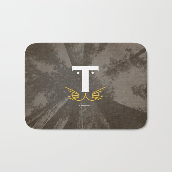 T for Tiger #Typo Bath Mat